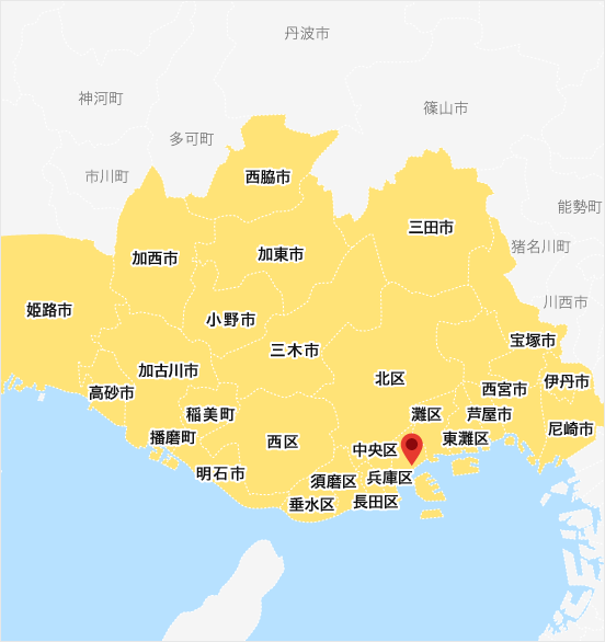 配送エリアの地図